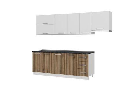 MİNAR ASYA 275 CM MUTFAK DOLABI BEYAZ DORE 275-D4