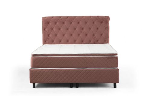 SONATA MİRAY TEK KİŞİLİK BAZA+BAŞLIK+YATAK, GÜL KURUSU, 90X190