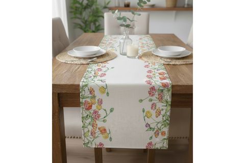 LALE FESTİVALİ PAMUKLU MASA RUNNER, 0067 50X150