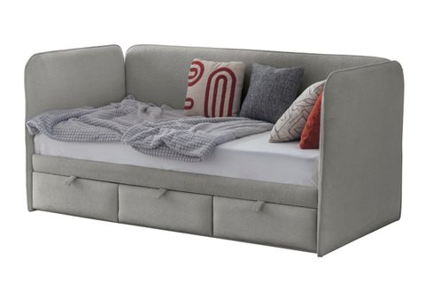 DÜNYA DÖŞEMELİ DİVAN, GRİ, 90X190, KORKULUKSUZ