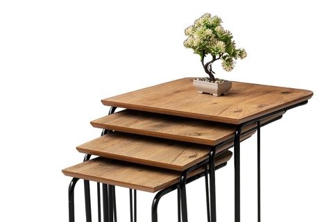 KONAK ZİGON SEHPA, SİYAH, DİŞ BUDAK