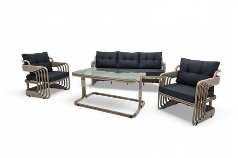 OKYANUS İP ÖRGÜ ÜÇLÜ OTURMA GRUBU, CAPPUCİNO