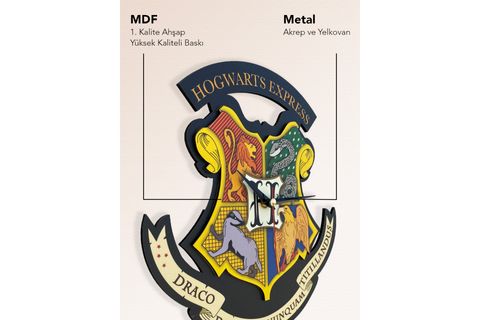 HOGWARTS EXPRESS DEKORATİF SARKAÇLI DUVAR SAATİ