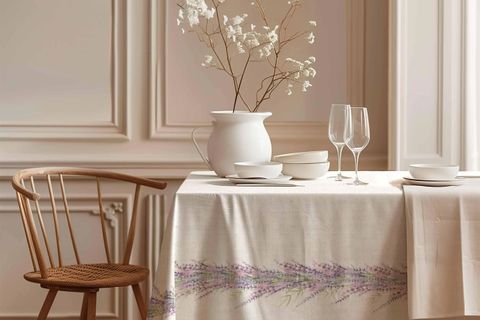 LAVANTA BUKETİ PAMUK MASA ÖRTÜSÜ, 150X200 CM