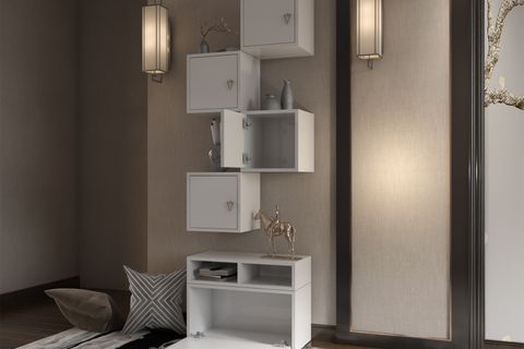 BK ÇOK AMAÇLI DOLAP, DUVARA MONTE RAFLI, NRG