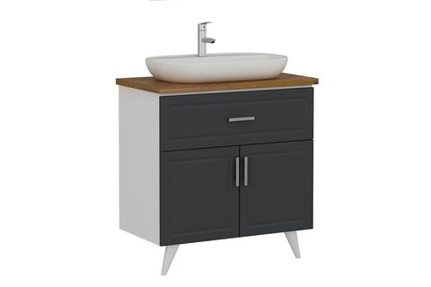 SANYA BANYO DOLABI ALT 100CM AY2K1Ç TZG BEYAZ ANTRASİT