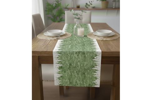 KIŞ ORMANI PAMUKLU MASA RUNNER, 0096 50X150