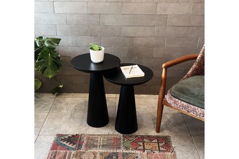 ZİGON MANTAR SEHPA MUSHROOM, İKİLİ, SİYAH