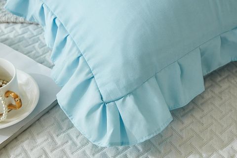 MAKİ İKİ ADET DEKORATİF MODERN YASTIK KILIFI, AÇIK MAVİ