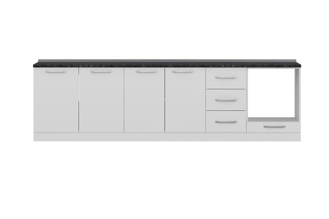 MİNAR 295 CM MUTFAK DOLABI BEYAZ 295-B3-ALT MODÜL