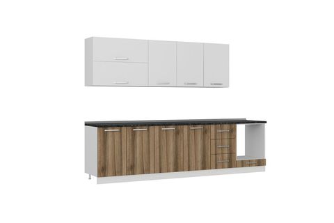 MİNAR BADE 300 CM MUTFAK DOLABI BEYAZ DORE 300-D7
