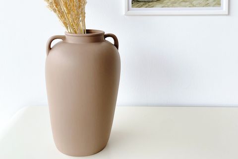 POTTLE SERAMİK VAZO, AÇIK KAHVE