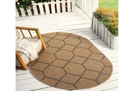 DİA ANTİBAKTERİYEL OVAL JÜT HALI, SİYAH 669 160X230 CM