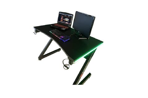 XPRİME MARKUS RGB LEDLİ OYUNCU MASASI, KIRMIZI