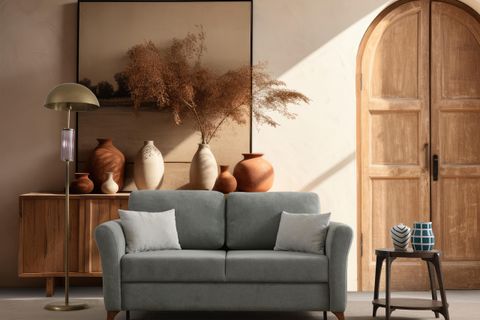 İNCİ YATAKLI İKİLİ KOLTUK, MAVİ