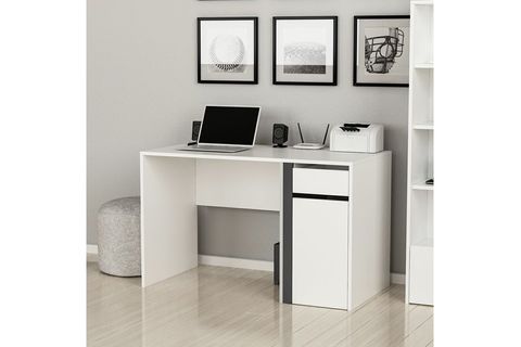 SHAE MODERN ÇALIŞMA MASASI BEYAZ ANTRASİT