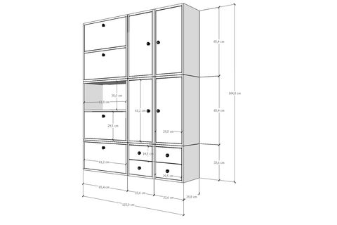 BK ÇOK AMAÇLI DOLAP, 4 ÇEKMECE 4 KAPAKLI, ÇAD