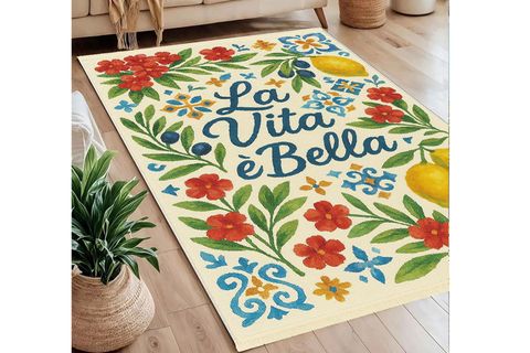 VİVA LA VİDA BASKILI DOKUMA TABAN HALI, 256 YNG, 80X200  CM