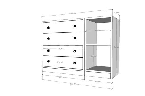 YUSUF ÇEKMECELİ MODERN ŞİFONYER