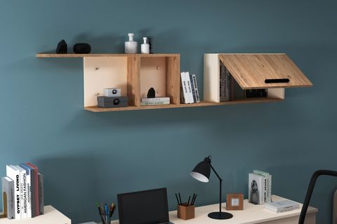 ARNETTİ NEWRA DOLAPLI DUVAR RAFI, BUTE BEJ ATLNATİK ÇAM