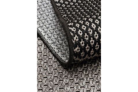 ARVEN 01  SİYAH GRİ SİSAL MODERN HALI, 120X180