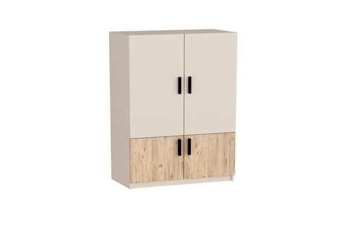 ARNETTİ NEWRA GARDIROP, BUTE BEJ ATLANTİK ÇAM, 4 KAPAKLI