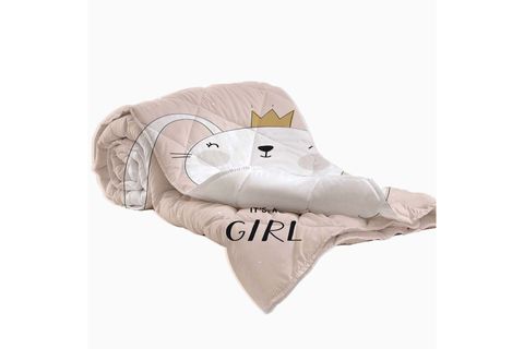 ELSE GRİ SİYAH TAÇLI PRENS TAVŞAN 3D DESENLİ TEK KİŞİLİK ÇOCUK MİKROFİBER ELYAF DOLGULU YASTIK KILIFI 155X215