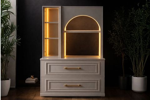 VALENCIA SOLO BRONZ REFLEKTE CAM VİTRİNLİ KAHVE KÖŞESİ