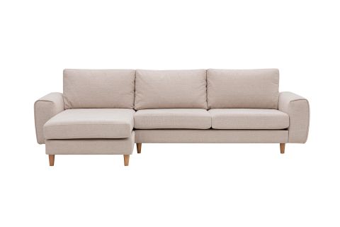 MERLİN MİNİ KÖŞE KOLTUK, NATUREL AYAK, FİTİLLİ KOL, ŞÖNİL KUMAŞ, KREM