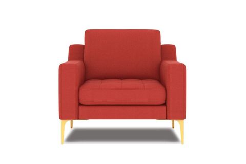 NORMOD TEKLİ KOLTUK, KIRMIZI, METAL ALTIN AYAK