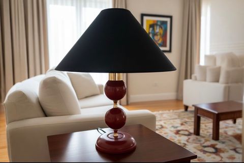 CLASS MASİF EL YAPIMI ABAJUR, SİYAH BAŞLIK