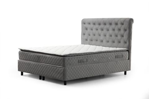SONATA VASSİ ÇİFT KİŞİLİK BAZA+BAŞLIK+YATAK, GRİ, 120X200
