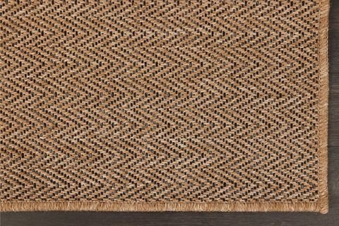 PERA HALI KAHVE VE SİYAH BALIKSIRTI SİSAL TARZI HALI FM03BL 280X365 CM