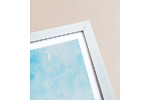 BEYAZ ÇERÇEVELİ SULUBOYA İTALYA FLORANSA TABLOSU 33X43 CM
