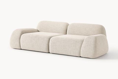 ROSE BUKLE MODÜLER İKİLİ KOLTUK, BEYAZ