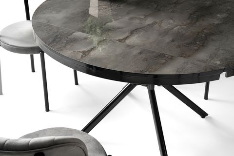 BADE BETA MUTFAK MASASI TAKIMI, 4 SANDALYELİ, GRİ, 73X120 CM