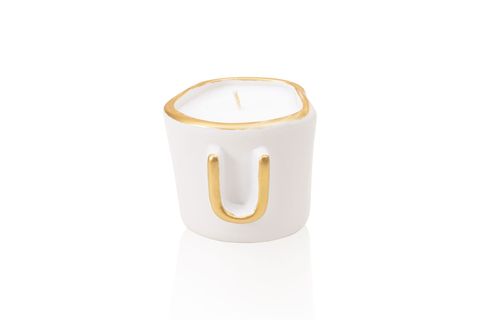 THE MİA SHİNE HARF MUM, U BEJ PATCHOULİ 200 GR