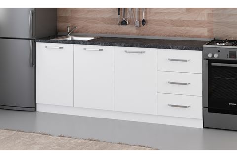 MİNAR 200 CM MUTFAK DOLABI BEYAZ 200-B2-ALT MODÜL
