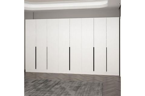 KALE 210 CM 8 KAPAKLI 4B RAF PORTMANTO, BYZ MBR ÇİZGİLİ BYZ