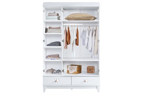 GARDEN 3 KAPAKLI 2 ÇEKMECELİ DOLAP, BEYAZ