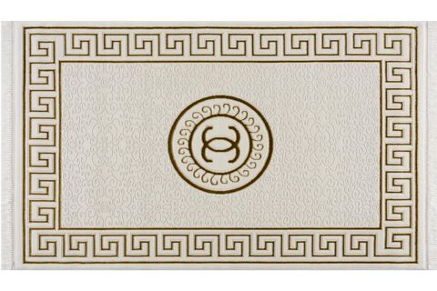 MODERN DESEN KREM GOLD RENK OTURMA ODASI VE SALON HALISI 100X300