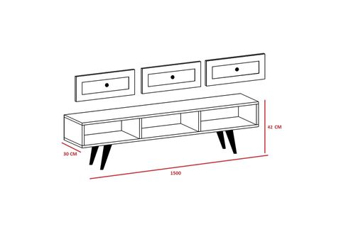 DESPİNA TV ÜNİTESİ CEVİZ BEYAZ