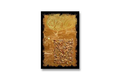 GOLDEN ABSTRACT DEV BOYUT KANVAS TABLO