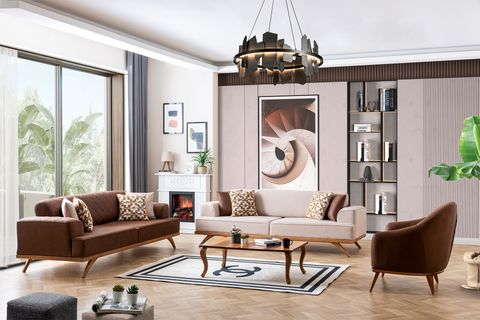 PALERMO KOLTUK TAKIMI, KAHVE KREM