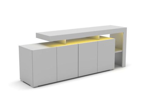 LUMA LEDLİ KONSOL TV ÜNİTESİ, 192 CM, BEYAZ DESEN
