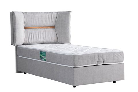 LİZBON BAZA BAŞLIK VE COMFORT YATAK SETİ, AÇIK GRİ, 120X200