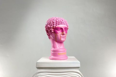 HERMES PINK SAVIOUR POP ART DEKORATİF ROMA YUNAN HEYKELLERİ