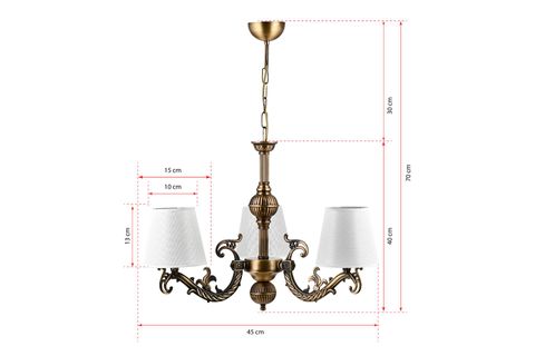 SAVA ZAMAK AVİZE ESKİTME ŞAPKALI, BEŞ KOLLU