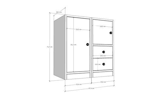 BK ÇOK AMAÇLI DOLAP, 2 KAPAKLI, ÇAD