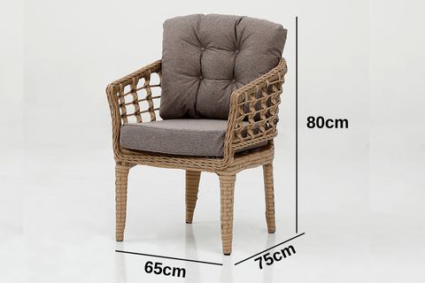 VARAGO RATTAN BAHÇE BALKON SETİ, KREM